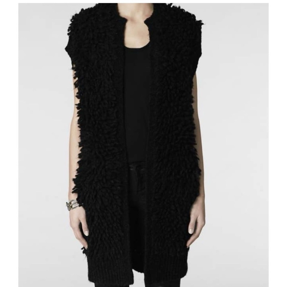 ALL SAINTS shag sweater vest